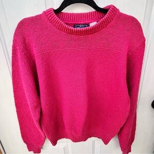 Woolrich Vibrant Pink Crew Neck Sweater 100% cotton Medium